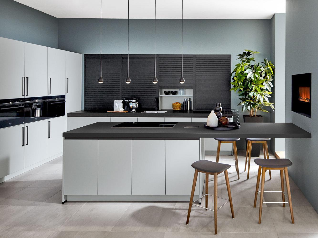 Blauwe keuken ASWA Keukens