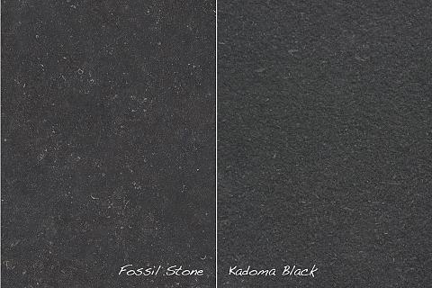 Nieuwe kleuren Keramiek Fossil stone & Kadoma Black