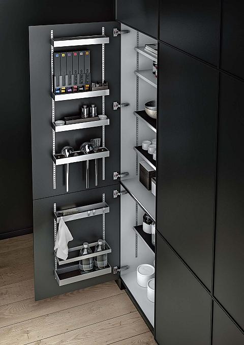SieMatic INSIDE multiMatic in aluminium met zwart, Keuken accessoires ASWA Keukens