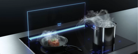 Siemens GlassdraftAir kookveldafzuiging met glas scherm, Keukenapparatuur ASWA Keukens
