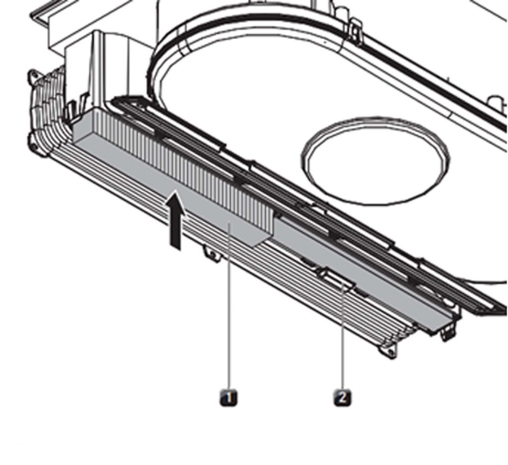 Afb. 3 Actieve-koolfilter installeren